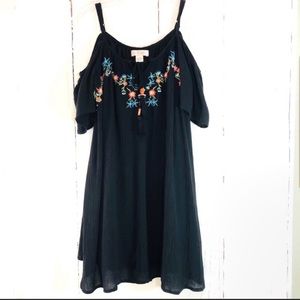 Band of Gypsies - cold shoulder black dress